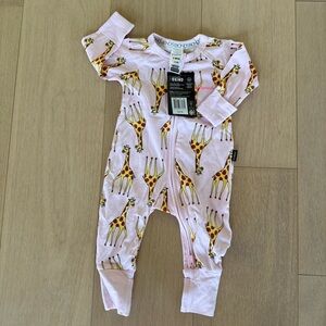 Bonds Wondersuit | Pink Giraffe Print Footed One-Piece
